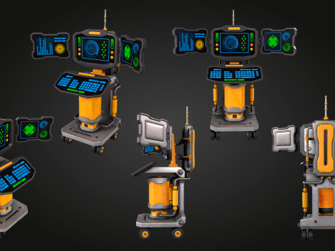 SCI-FI PC Monitor 3D Model