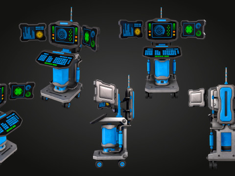 SCI-FI PC Monitor 3D Model