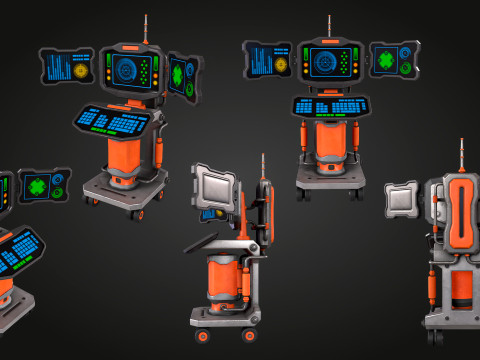 SCI-FI PC Monitor 3D Model