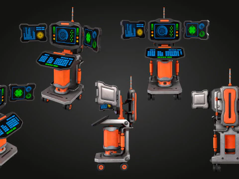 SCI-FI PC Monitor 3D Model