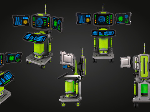 SCI-FI PC Monitor 3D Model