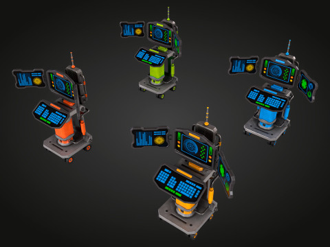 SCI-FI PC Monitor 3D Model
