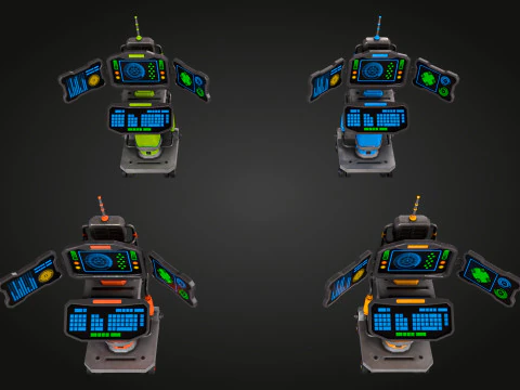 SCI-FI PC Monitor 3D Model