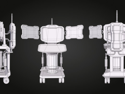 SCI-FI PC Monitor 3D Model