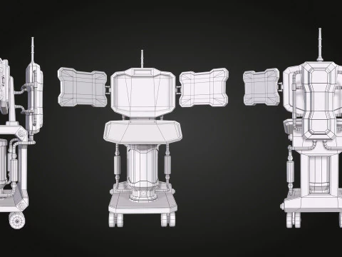 SCI-FI PC Monitor 3D Model