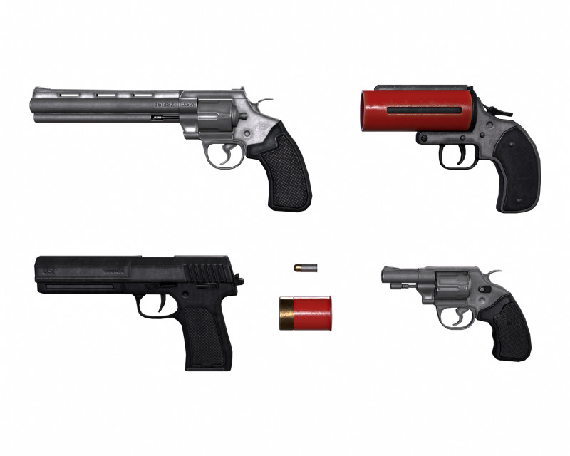 Pistol Set 3Dモデル .c4d .max .obj .3ds .fbx .stl .blend