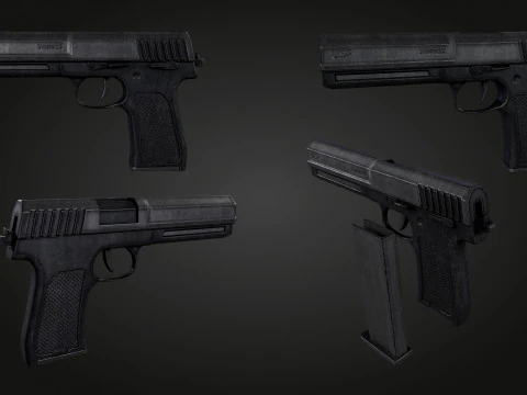 Insieme della pistola Modello 3D