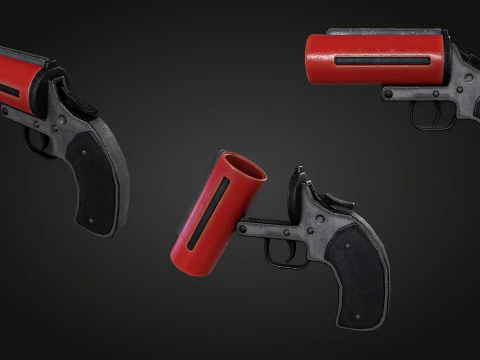 Insieme della pistola Modello 3D