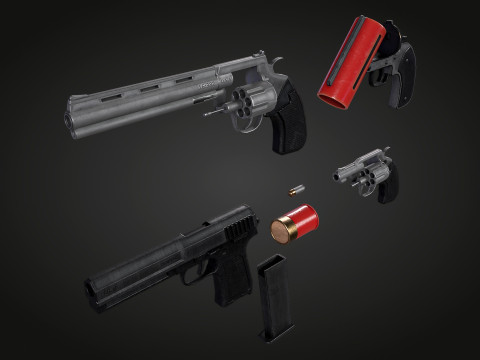 Pistol Set 3Dモデル