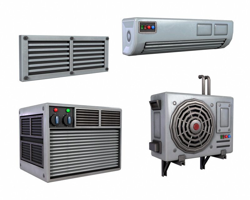 Air Conditioning 3D Modell .c4d .max .obj .3ds .fbx .stl .blend