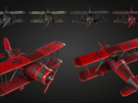 Airplane WW1 3D Model