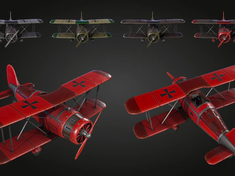 Airplane WW1 3D Model