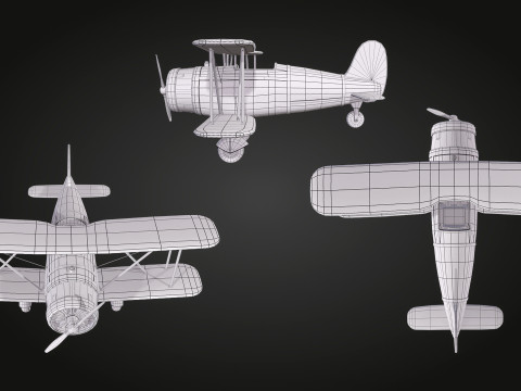 Airplane WW1 3D Model