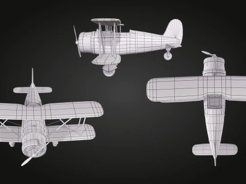 Airplane WW1 3D Model