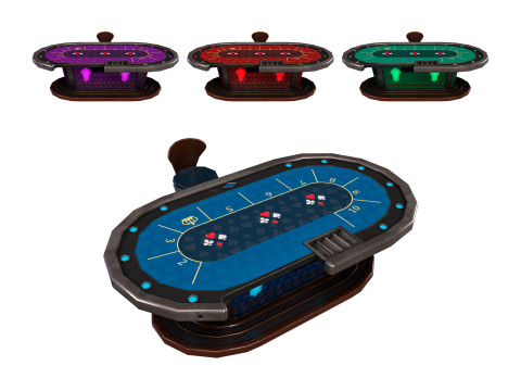 Blackjack Table 3D Model