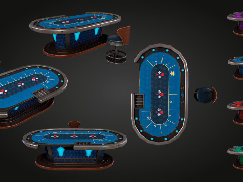 Blackjack Table Modello 3D