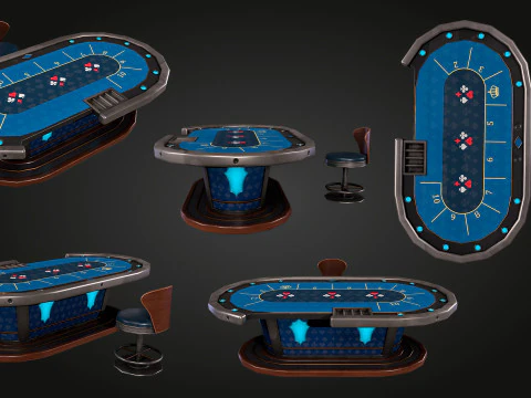 Blackjack Table 3D Model