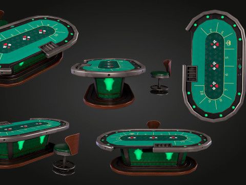 Blackjack Table Modello 3D