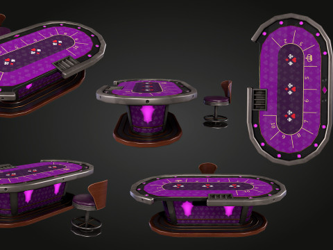 Blackjack Table Modello 3D