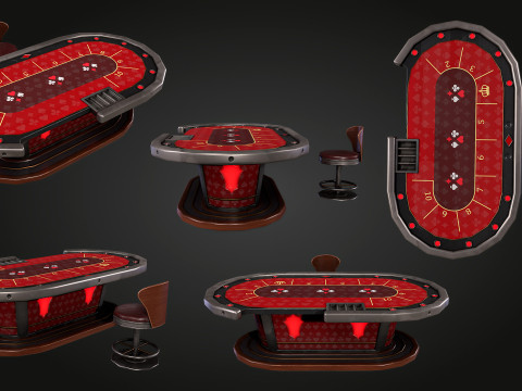 Blackjack Table Modello 3D