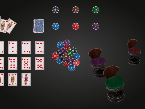 Blackjack Table Modello 3D
