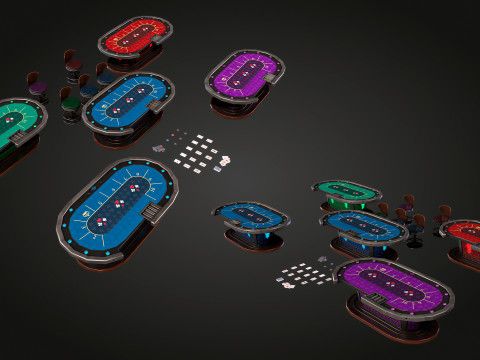 Blackjack Table Modello 3D