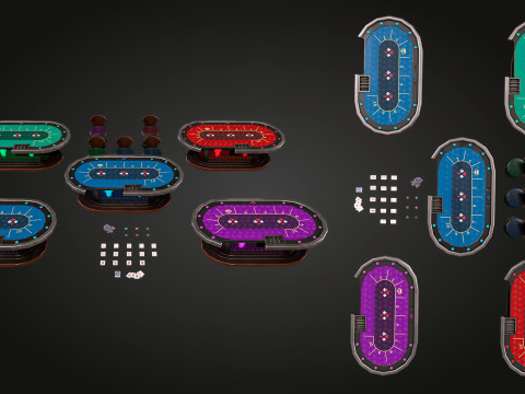Blackjack Table Modello 3D