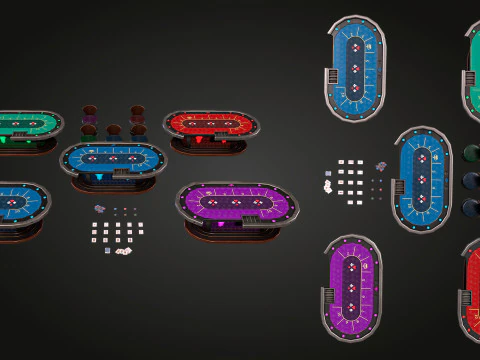 Blackjack Table 3D Model