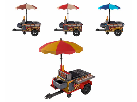 ホットドッグカー 3Dモデル