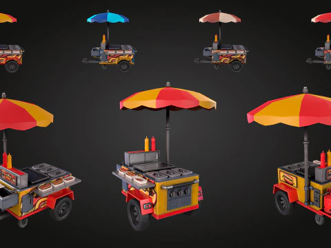 Hotdog Car 3D Model