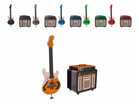 Electric Guitar Amplifier Model 3D