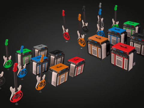 Electric Guitar Amplifier Model 3D