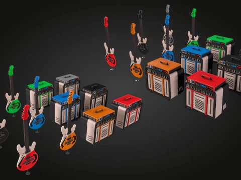 Electric Guitar Amplifier 3D Model