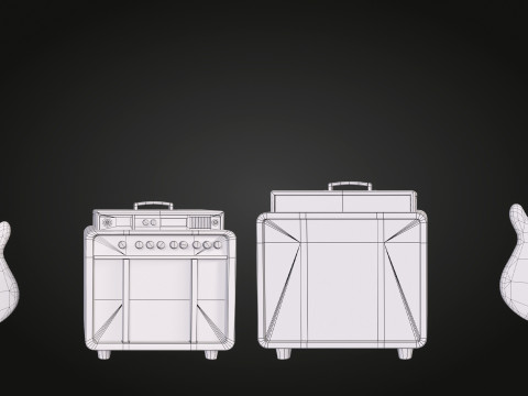 Electric Guitar Amplifier Model 3D