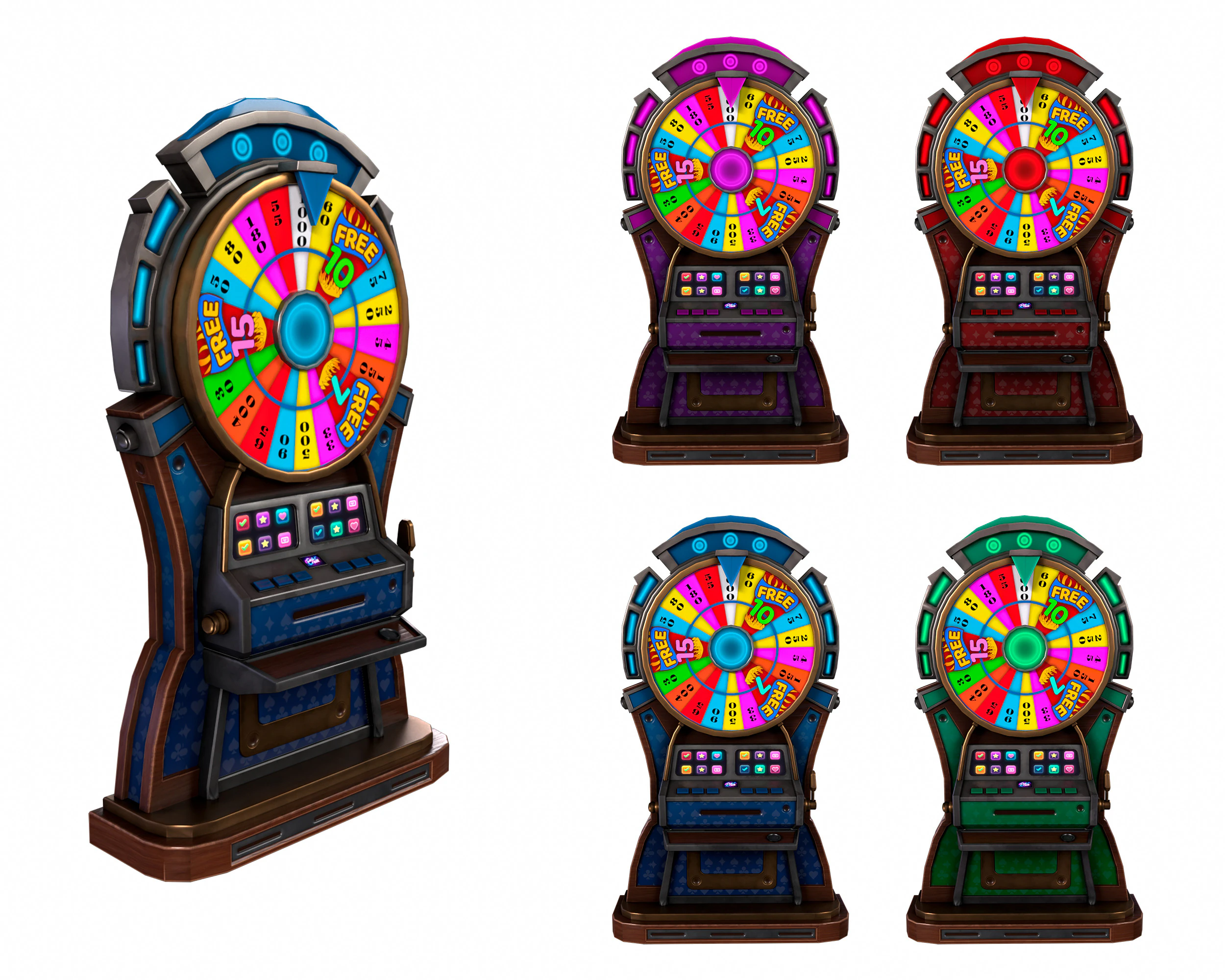 लकी स्पिन मशीन 3D मॉडल .c4d .max .obj .3ds .fbx .stl .blend 