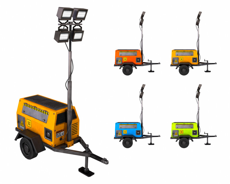 Floodlights 3D Model .c4d .max .obj .3ds .fbx .stl .blend