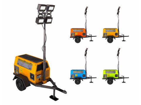 Floodlights 3D Model