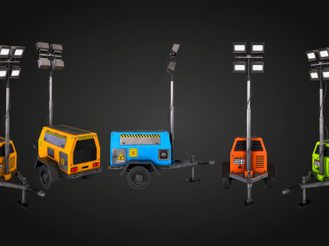 Floodlights 3D Model