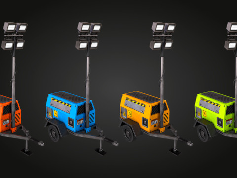 Floodlights 3D Model
