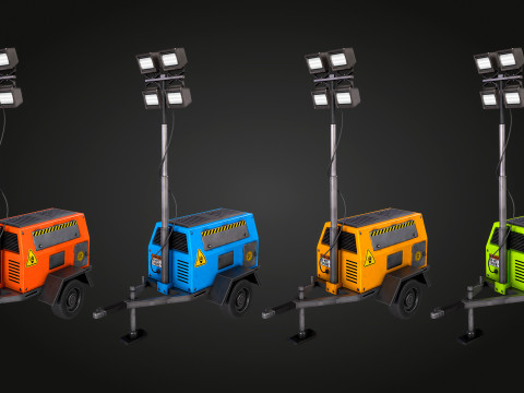 Floodlights 3D Model