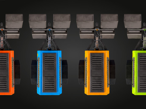 Floodlights 3D Model