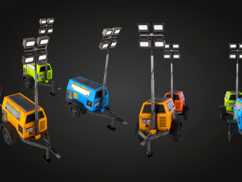 Floodlights 3D Model