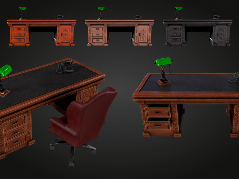 Elegant Desk 3D Model