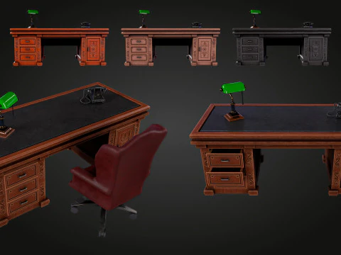 Elegant Desk 3D Model