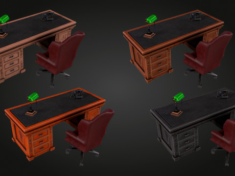 Elegant Desk 3D Model