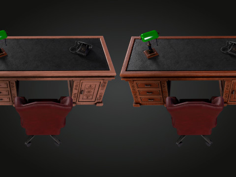 Elegant Desk 3D Model
