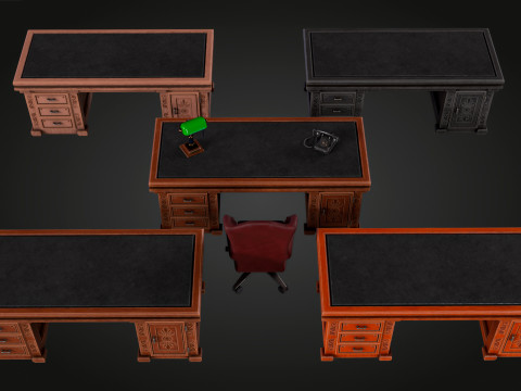Elegant Desk 3D Model