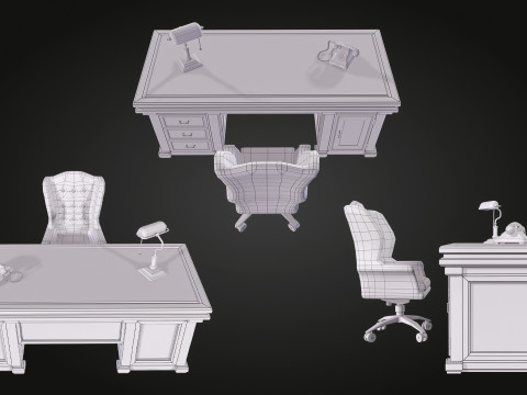 Elegant Desk 3D Model