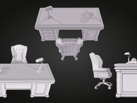 Elegant Desk 3D Model