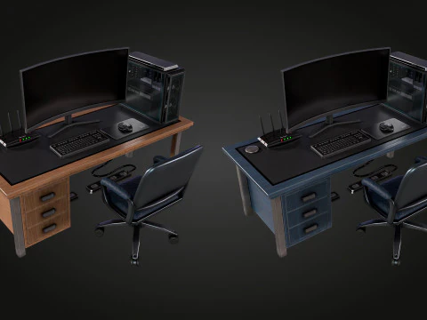 Desk PC 3D Model
